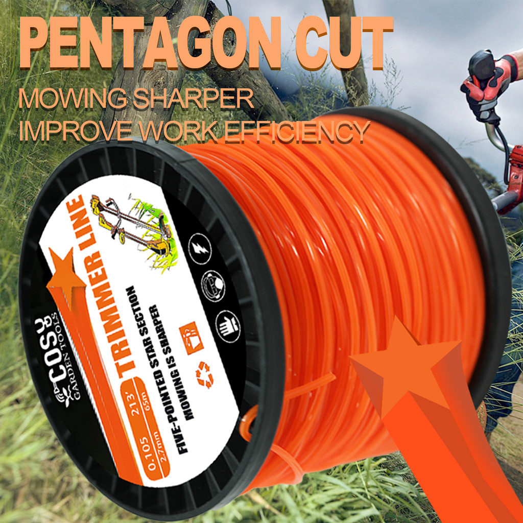3.0mm/4.0mmBrush Cutter Sharp Rope Grass Mower Pentagram Nylon Mowing Trimmer Line Trimmer Head