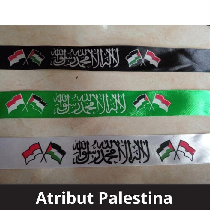 Atribut Palestina Indonesia Saudara Aksesoris Ikat Kepala Tauhid Style