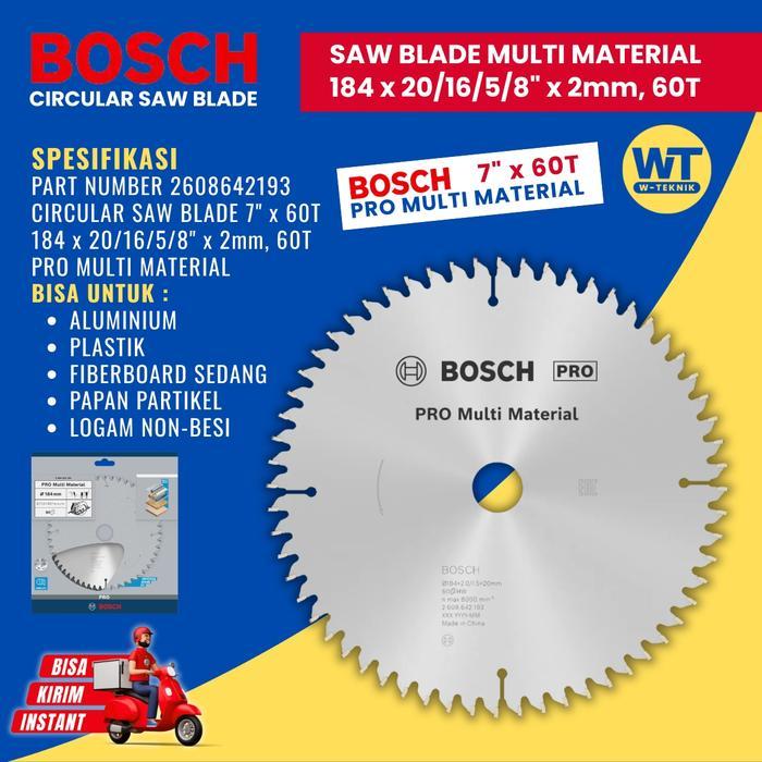 Saw blade 7"/ Mata potong Circular saw Bosch Multi material 7x 60T