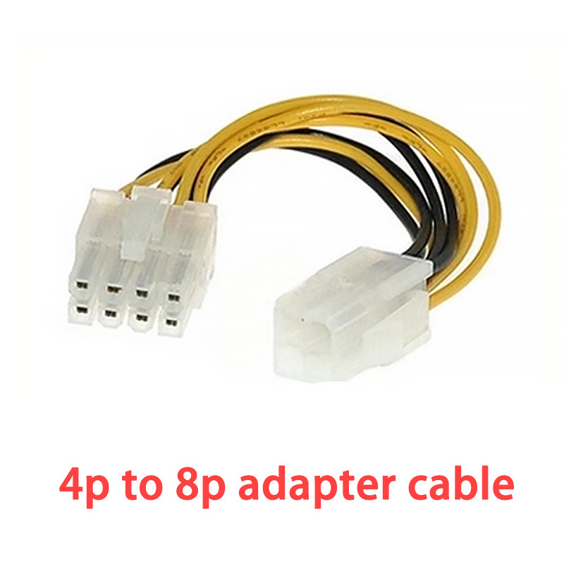 4 pin Male To 8 pin Female 4Pin To 8Pin Lead Extension to CPU Power Converter cable Supplies ATX Com