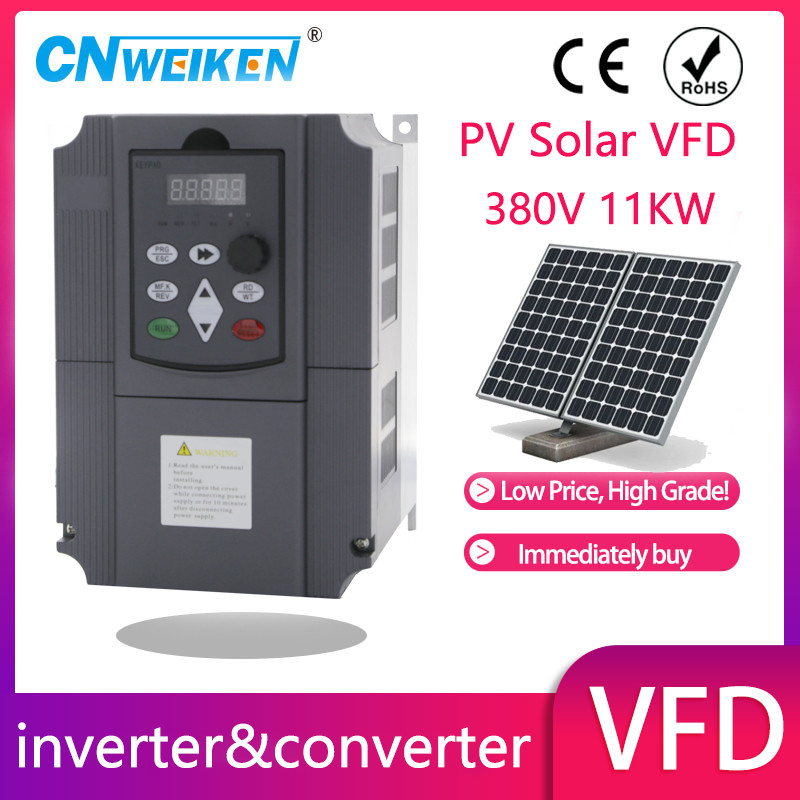 380v 11kw VFD Solar Variable Frequency Drive VFD Inverter DC to AC Frequency inverter Submersible pu