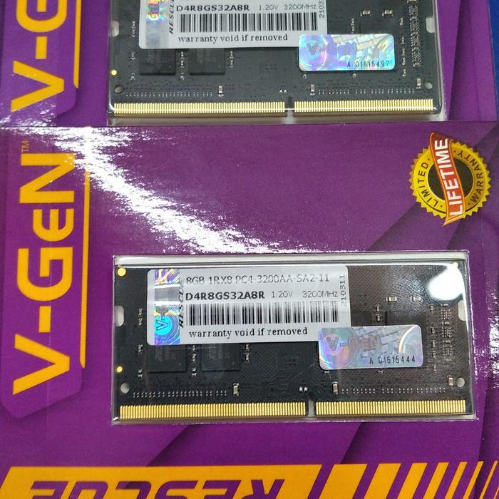 ram sodimm V-Gen ddr4 8gb 3200Mhz