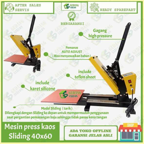 Mesin Press Kaos SLIDING 40x60 / Hot press Sliding