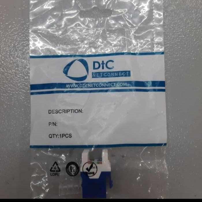SALE DTC Modular Jack Cat.6 RJ45 Original Termurah