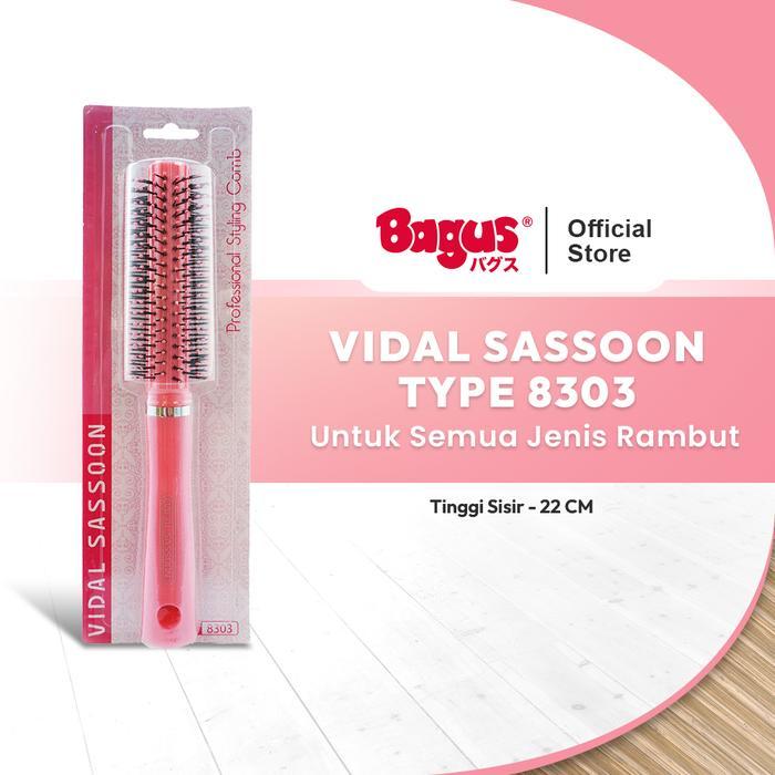 SALE Bagus Vidal Sassoon Sisir Rambut Round Brush Tipe VS - 8303 Pink TERMURAH