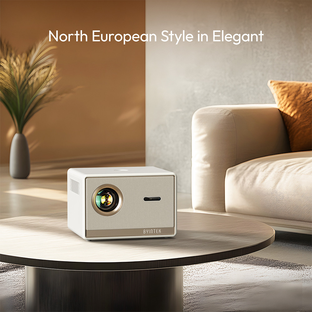 BYINTEK PLATO T5 1080P Projector 4K 1000ANSI Smart Android 9.0 ProfessionalBass Wifi 6 Projetor