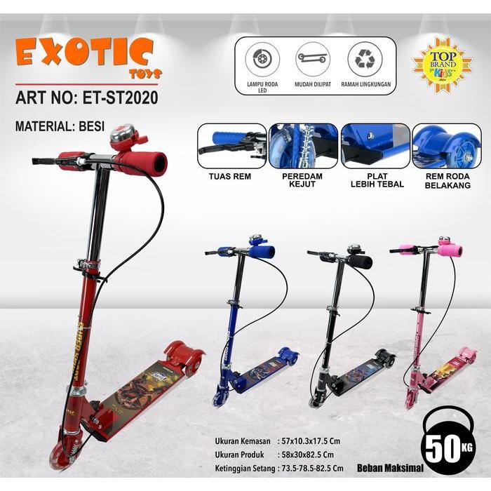 TERBARU Mainan Scooter anak karakter Exotic ST 2020 ST-2020 / Exotic ST 2023 ST-2023 TERBARU