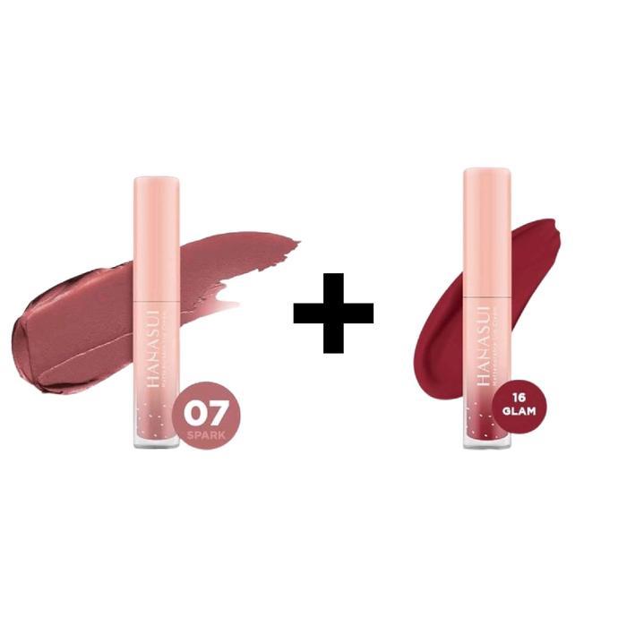 *galerybeautysemarang* PAKET HEMAT OMBRE LIPS SPGLAM HANASUI SPARK + GLAM Matte