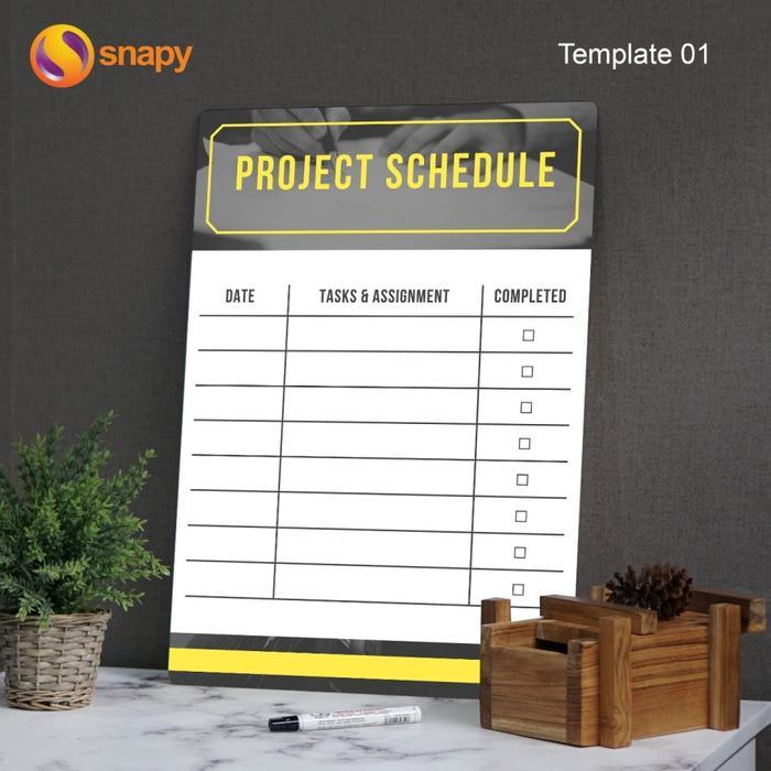 Weekly Planner Akrilik Wall Planner Dinding Schedule Board Kantor
