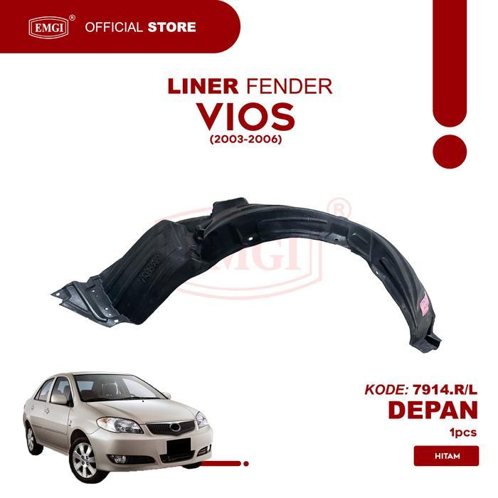 Emgi - Liner Fender Spakbor Depan Vios 2003 2004 2005 2006 - 7914.R/L