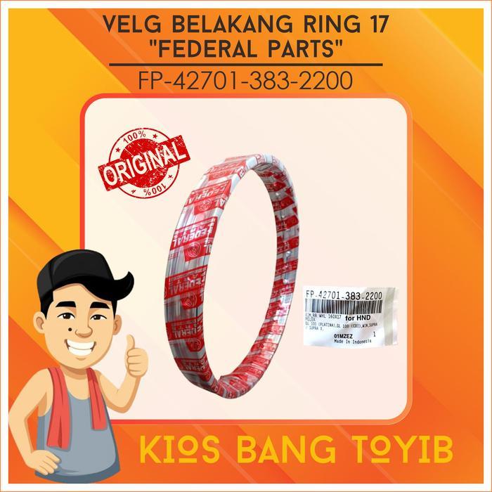 Velg Belakang 160 Ring 17 Federal 160X17 Honda Supra X125 Fit Revo Win Fp-42701-383-2200 Ori