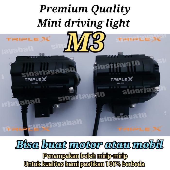 Led Tembak Mini Kecil Lampu Sorot Mobil Motor Triple X M3 M 3 Tambahan