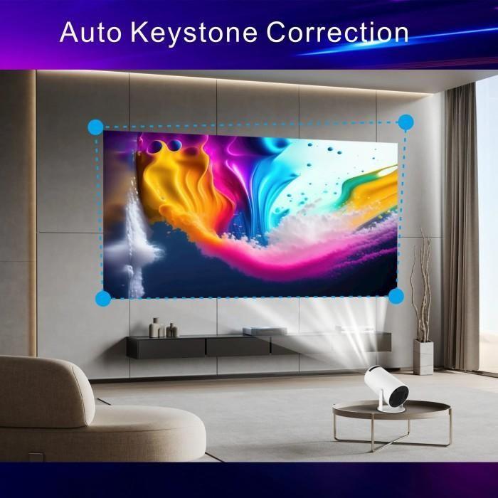 HY300 Proyektor Android 11.0 Bluetooth Proyektor 1/16GB Wifi 6 Portabel Mini LCD Proyektor Support