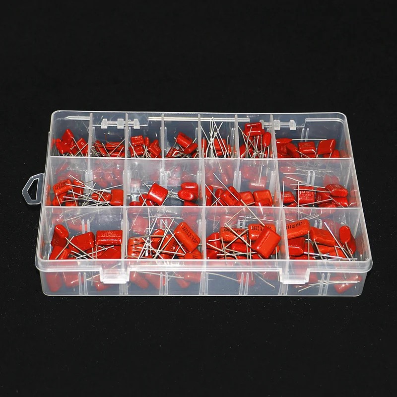 150pcs 15Types 400v 630v CBB Metal Film Capacitors Assortment Kit 1NF 2.2NF 10NF 33NF 47NF 100NF