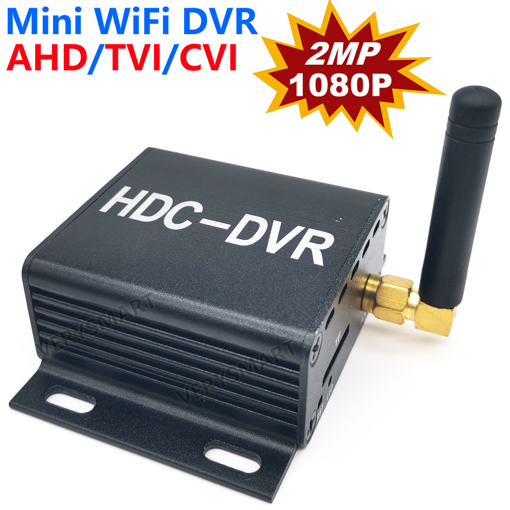 Perekam DVR WiFi Mini 2MP HD CCTV Sistem DVR P2P Mobil untuk Kamera AHD/TVI/CVI/720P/1080P Mendukung