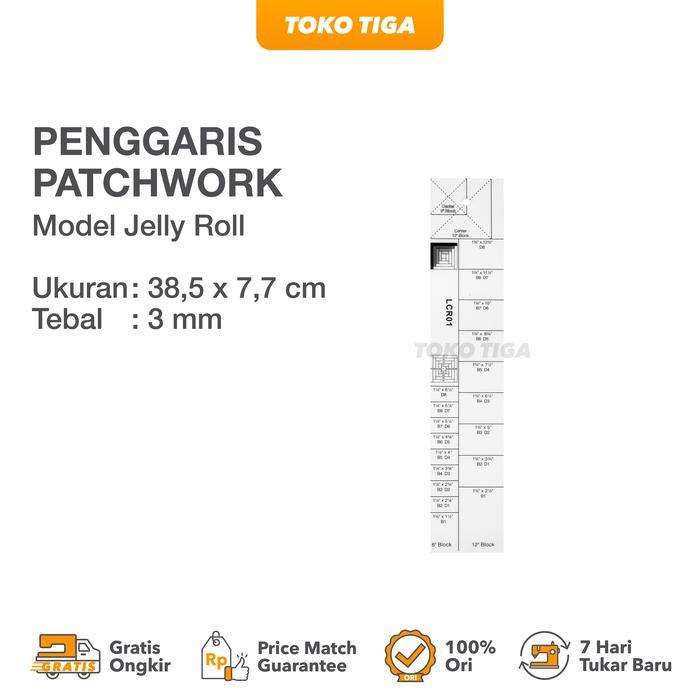 Terbaru Penggaris Patchwork Jelly Roll / Block Quilting Ruler (Lcr01)