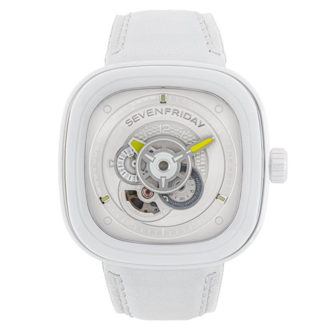 ORIGINAL SEVENFRIDAY P1C/04 "CAIPI" Jam Tangan Cera Putih Automatic READY STOCK