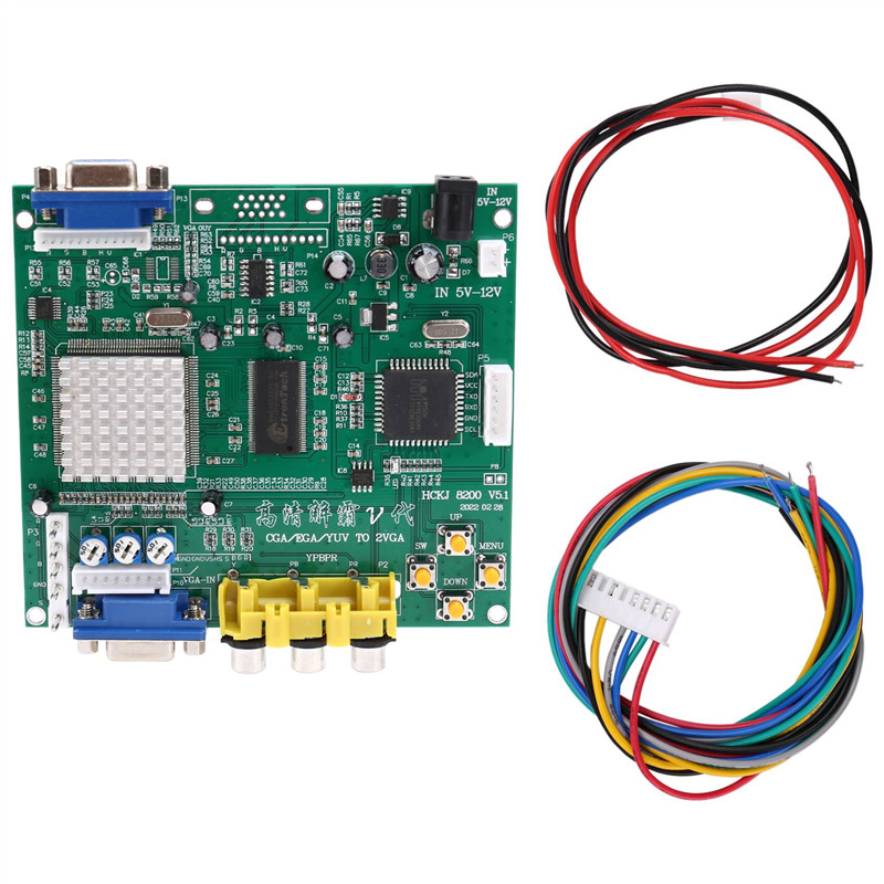 SMIEA GBS8200 CGA/EGA/YUV/RGB to VGA Output Arcade Jamma Game HD Video Converter Board Monitor to