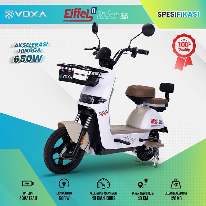 Sepeda Listrik Eiffel Rider Terbaru motor 48V/12AH Murah Dewasa - Blue