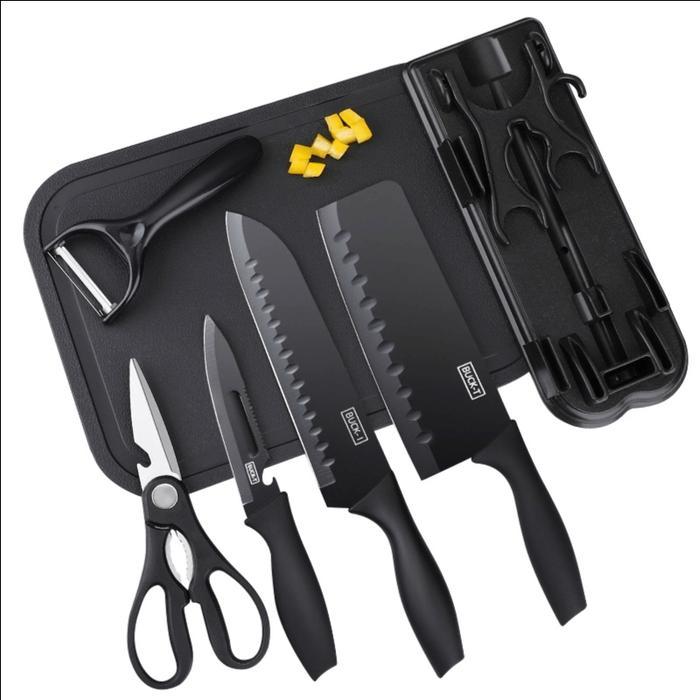 Pisau Keramik SET / 7 IN 1 dgn Talenan /Poenscae Kitchen Knife / Dapur pasi ori