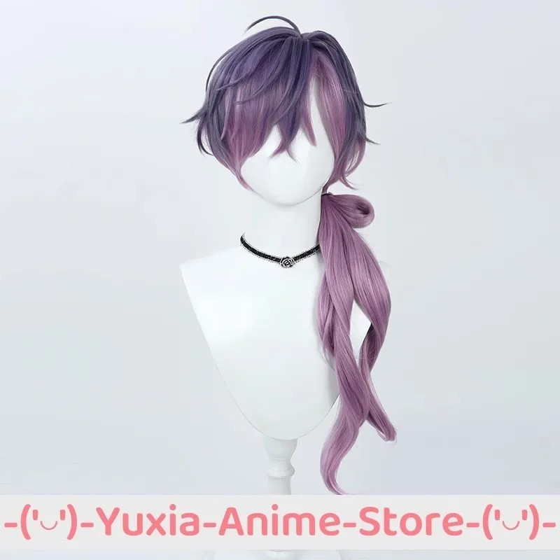 NIJISANJI EN NOCTYX UKI VIOLETA COSPLAY WIG AND CAP ANIME ROLEPLAY WIGS PARTY COSTUME PROP SYNTHETIC