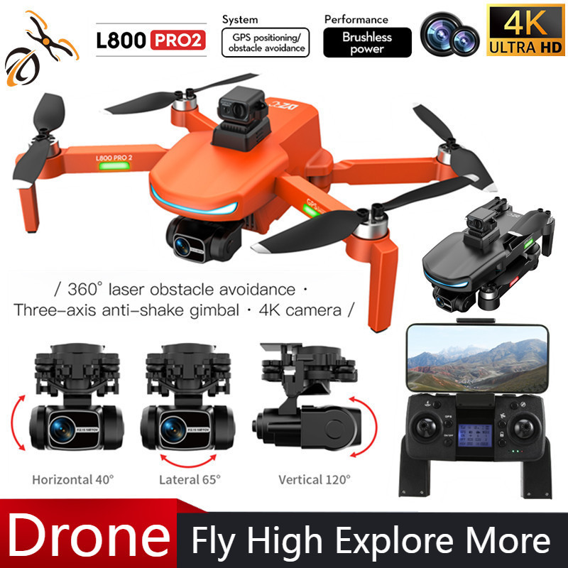L800 PRO 2 Drone Professional 4K 3-Axis PTZ HD Dual Camera 360Obstacle Avoidance 5G GPS WIFI