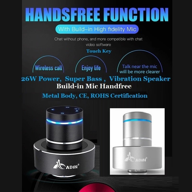 Adin 26w Neighbors Vibration Resonance Large Speaker Bluetooth Music Bass Wireless Subwoofer Metal