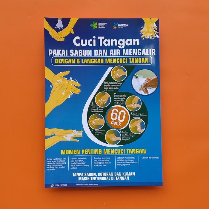 Poster 6 Langkah Cuci Tangan