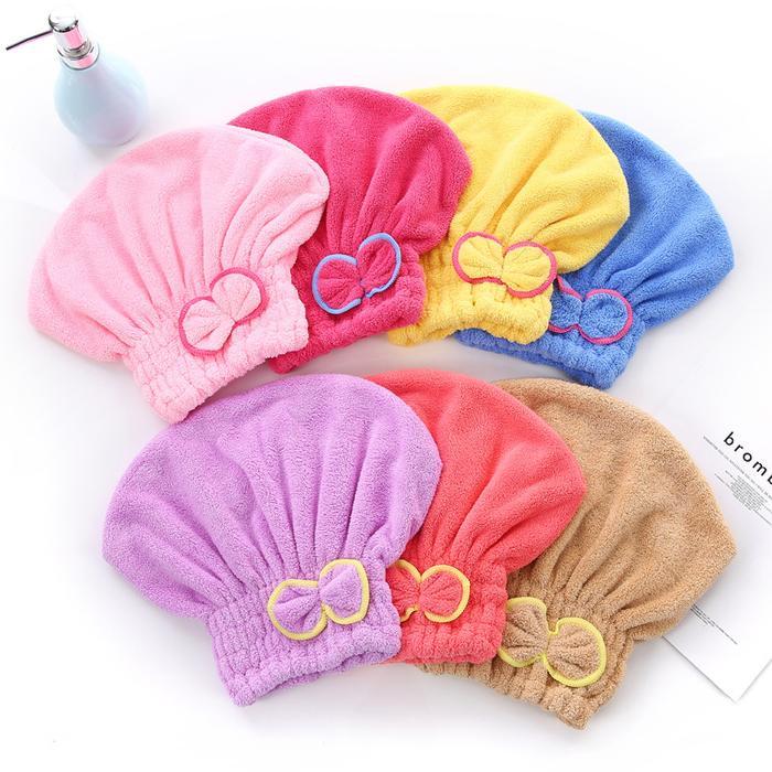 Handuk Keramas Handuk Kepala Topi Mandi Dewasa Cepat Kering