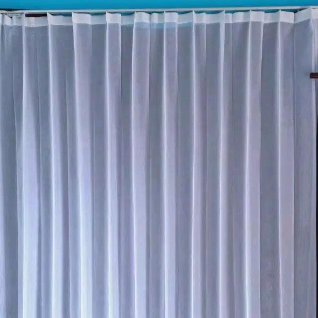 "New" VITRASE / GORDEN SIANG / VITRASE SALJU / Pintu Gorden jendela Vitrase Putih Polos Tebal Gorden