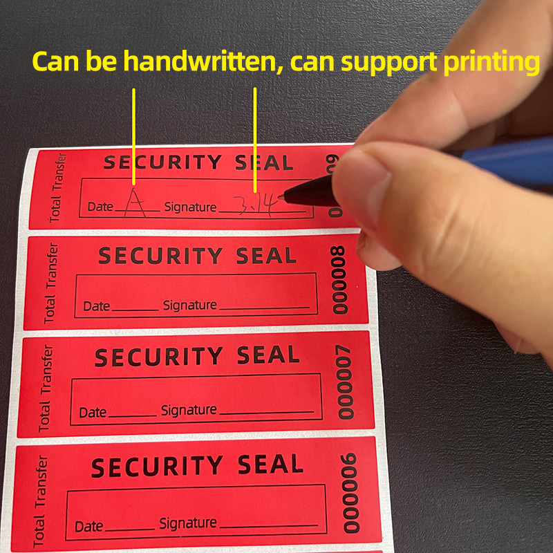 100PCS Red Tamper-proof VOID sticker/Seal Warranty Tear invalid seal label Unique serial number High