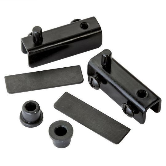 "New" ENGSEL JEPIT PENJEPIT PINTU KACA 5 mm BESI HITAM / ENGSEL PIVOT KACA T-86 (PERSET)