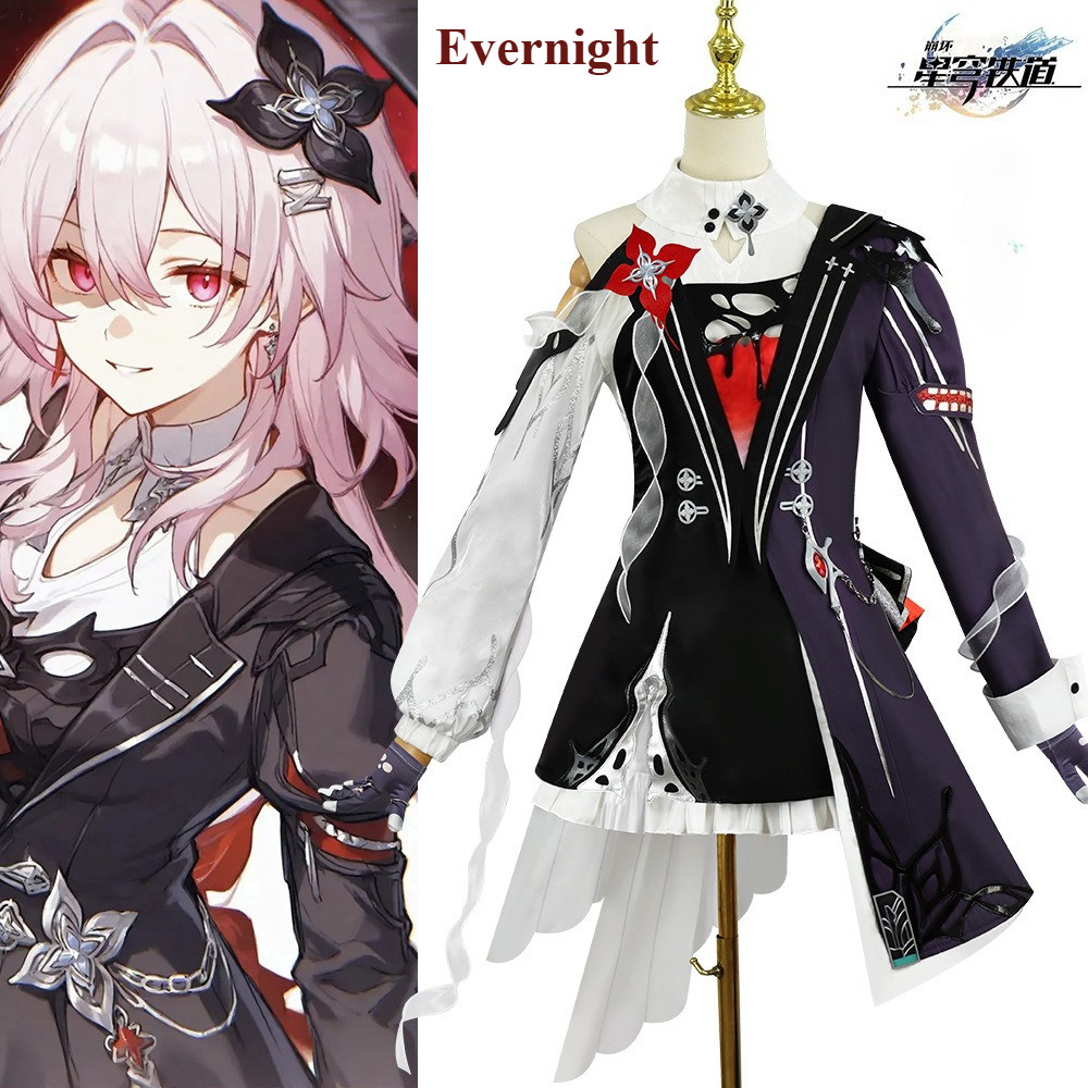 GAME HONKAI STAR RAIL MARCH 7TH COSPLAY COSTUME EVERNIGHT COSPLAY DRESS SUIT COMIC CON ROLE PLAY