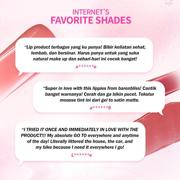 Ready Must HaveBnb Barenbliss Mix-Match Mini Lip Tint Kit (Mousse Tint And Glow Tint 3Pcs Mini-Pack)