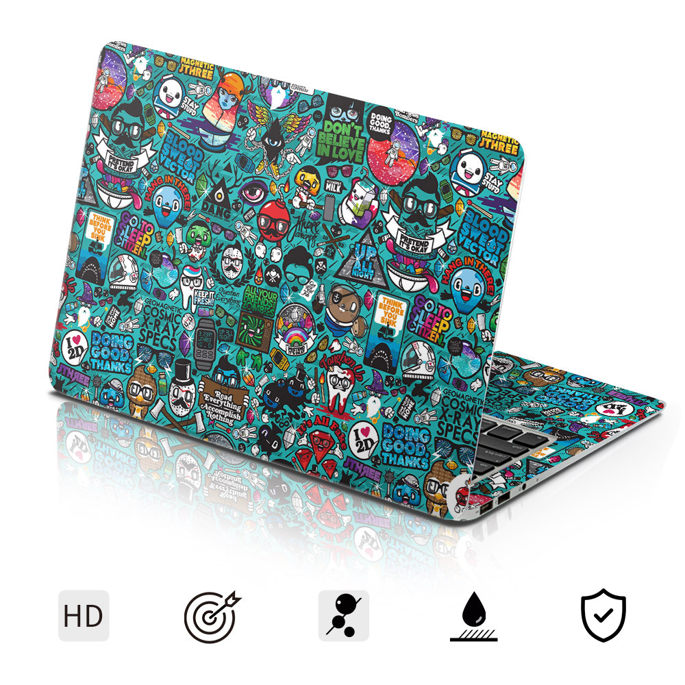DIY Four Sides Laptop Sticker Laptop Skin 12/13/14/15/17-inch for MacBook/HP/Acer/Dell/ASUS/Lenovo