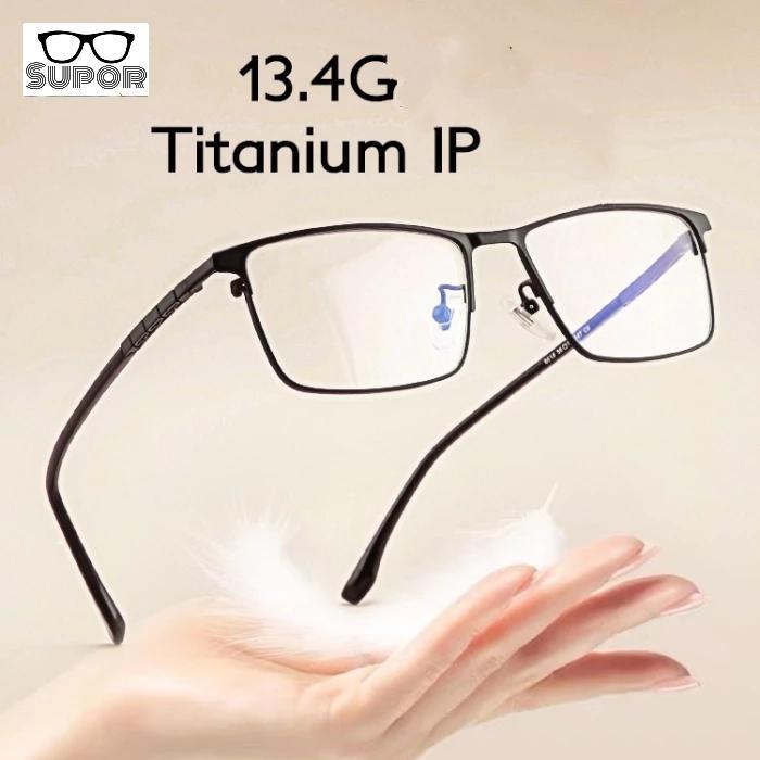 FF232 Frame kacamata minus pria original TITANIUM conservative Profesional Bisnis kaca mata