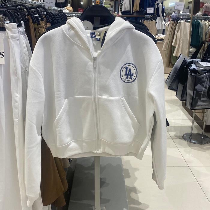 (S-XL) Jaket Zipper Hoodie Nevada Cewek Super Tebal Original Wanita Sweater Outer CropTop