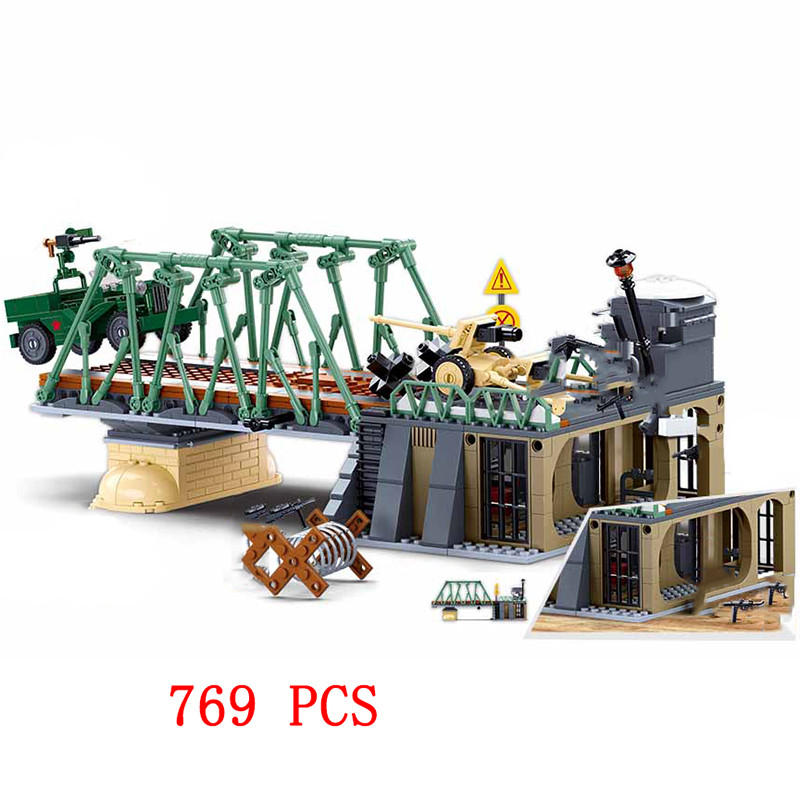Sluban Normandy Landings Ww2 Military Vehicle Bunker Artillery Building Blocks Germany UK US World