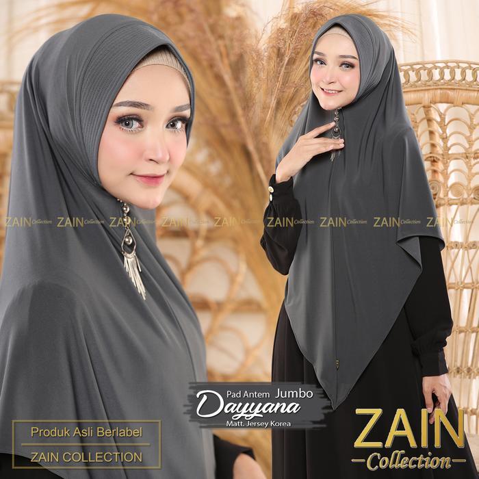 READY ZAIN - Kerudung Bergo Syar'i Dayyana Jumbo Jilbab Soft Pet Hijab Syari ZAIN COLLECTION High