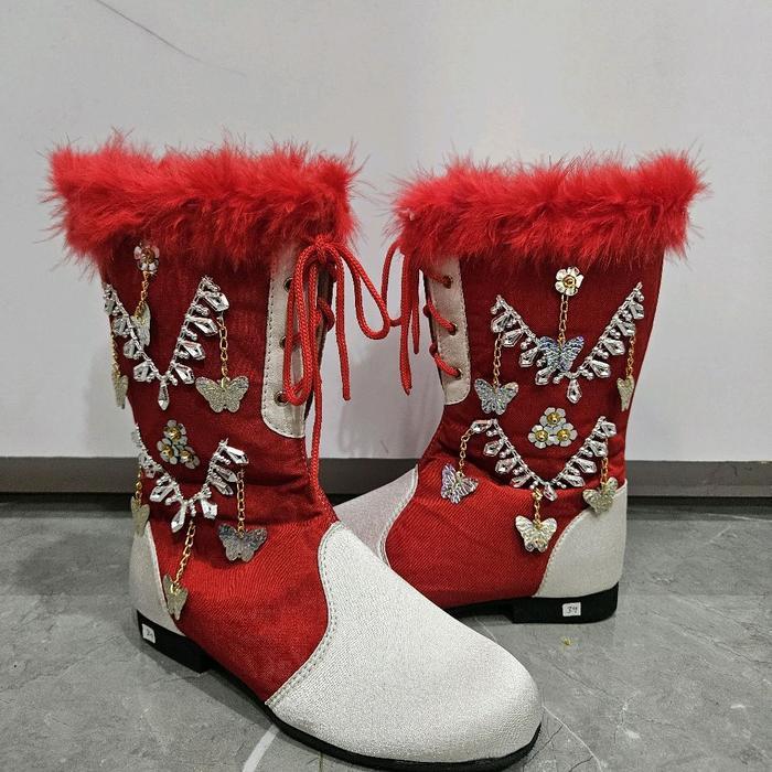 Sepatu Mayoret Terbaru Merah Putih Variasi Rantai/Sepatu Mayoret Merah Putih/Sepatu Mayoret