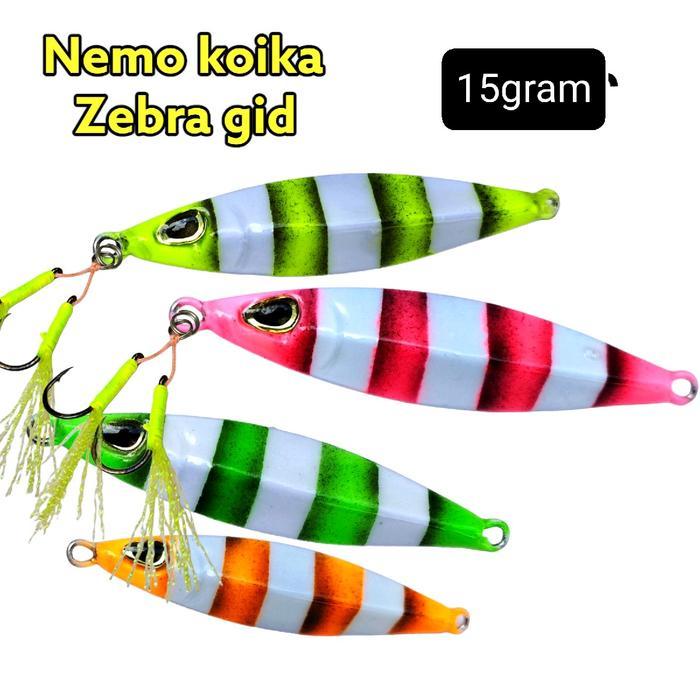 umpan jig 15g gid menyala umpan casting jigging slow kiler micro jig kiler seat asist jigging Ikan