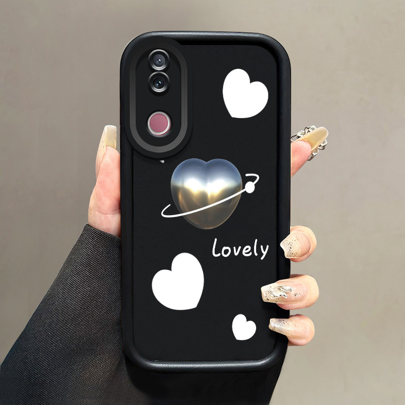 Casing Hp untuk VIVO V50 5G V50E 5G Case Hati Perak Softcase Kesing Cesing Scrub silikon kasing