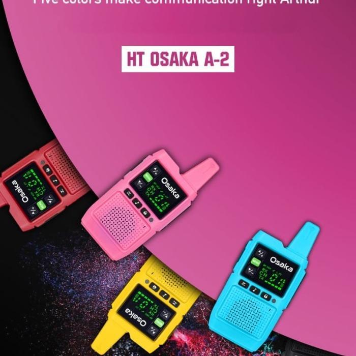 Premium Ht Osaka A-2 Mini Walkie Talkie Led Display Jarak Jauh Original