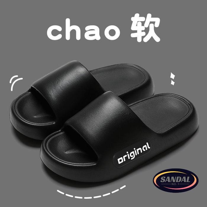 Sandal Anti Slip Wanita Sandal Wanita 2025 Sandal Slop Sandal Rumahan Karet Tebal Sandal Anti Slip