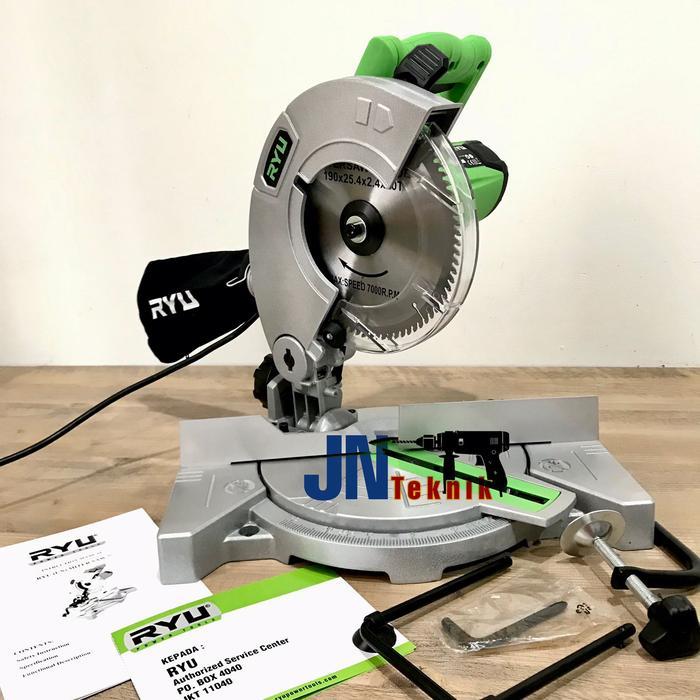 TERLARIS MESIN POTONG ALUMUNIUM 7 INCH RYU RMS180 / MITER SAW RYU 7 INCH RMS180