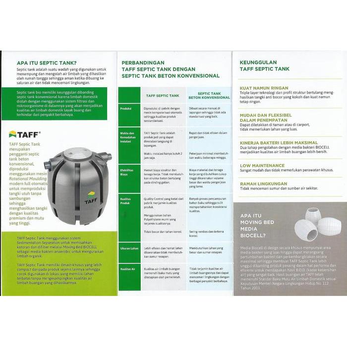 Septic Tank Biotaff Rb-1200 (1200 Liter) [11 Orang] Tangki Septik