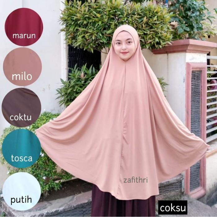 Thebest- Jilbab Super Jumbo Jersey / Jilbab Non Pet Jumbo Polos