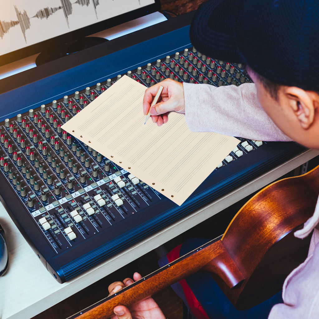 Loose Leaf Manuscript Paper 100 Sheets Blank Music Paper for Musicians High Paper Notebook Refill