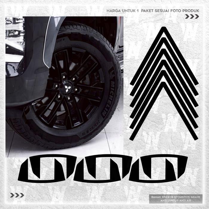 Sticker Velg Pajero Sport Delete Chrome Variasi Mobil Car