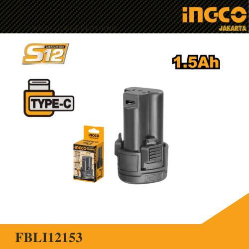 TERLARIS Baterai Cordless Battery 12V USB Type C INGCO FBLI12153 Batu Casan Batrei S12 SALE